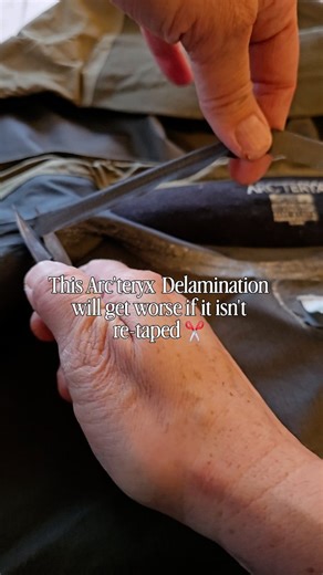 Upcycle_kit Repair Don't Replace on Instagram: "Has your Arc'teryx waterproof jacket delaminated ? Have the seams started to peal off ? This delaminated will just get worse if it isn't repaired, the best step to keep your jacket in circulation for longer is to get it re-taped ✂️ #delaminatedarcteryx #arcteryxrepair #outdoorgearrepair #secondlifegear ##diyrepairculture"