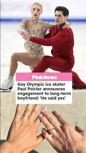 Gay Olympic Ice Skater Paul Poirier Announces Engagement To Long-Term Boyfriend #short #engagement