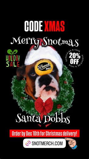 CHRISTMAS SALE IS ON! Order by December 10th for deliveries https://snotmerch.com | Snot(Band)