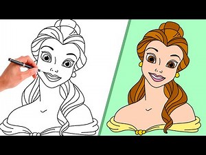 How To Draw PRINCESS BELLE // FROM BEAUTY AND THE BEAST // Step-By-Step