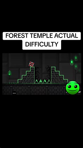 Forest Temple actual difficulty | Geometry dash - difficulty meter #GD #geometrydash #tiktok #CapCut #fyp