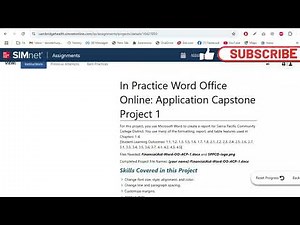 In Practice Word 365 Application Capstone Project 1 (chs. 1-4) | Simnet Word Exam Part 1 2