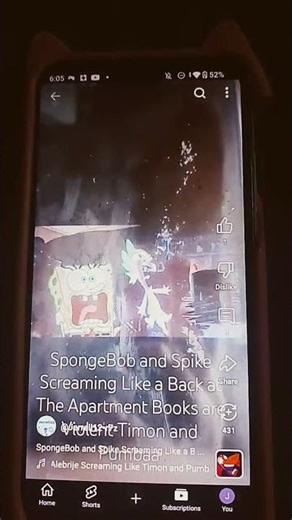 SpongeBob and Spike screaming like Timon and Pumbaa