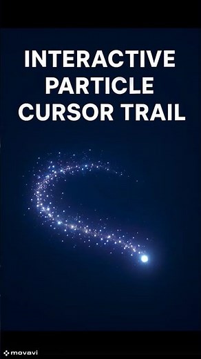 Interactive Particle Cursor Trail (JS + Canvas) ✨ | Sparkling Mouse Effect #codingshorts #webdesign