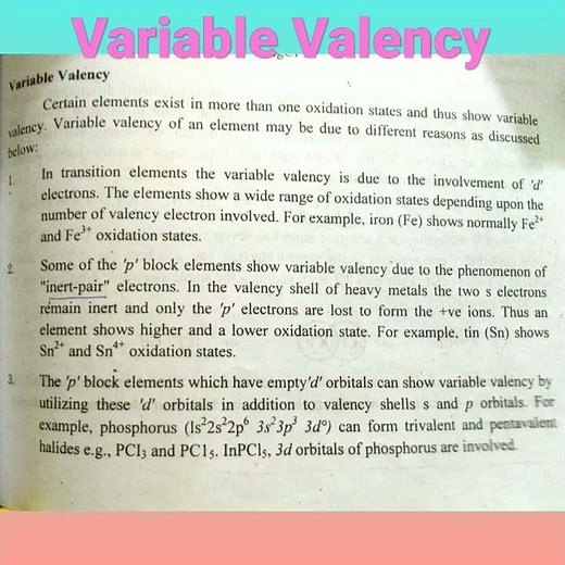 Variable valency.....