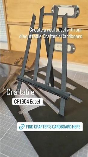 Make a card easel with the CR1654 and our Crafter's Cardboard in brown or black #mariannedesign