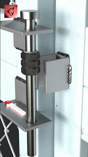 #gheocom 🔩 Manual Locking Mechanism with Pin and Nuts 🔩 #shorts