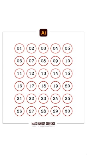 Beginner pro Illustrator Tips | Make Number Sequence script Illustrator | 2026 #mgraphics