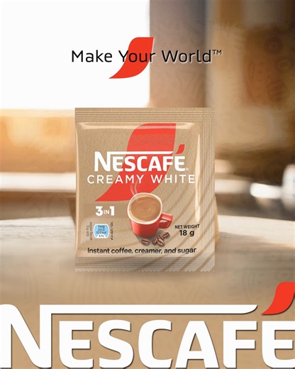 Kikombe moja, blend moja. #NESCAFE3in1CreamyWhite is the perfect blend of coffee, creamer and sugar with an unforgettable rich flavour. #CupofKujituma | NESCAFÉ