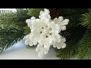How to Crochet a Snowflake Ornament | Easy 3D Snowflake Ornament