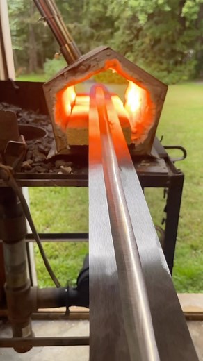 Longclaw Sword into the fire! 🔥⚔️🔥 #blacksmith #blacksmithing #bladesmith #bladesmithing #forging #sword #tools | Yellow Goose Forge Blacksmith