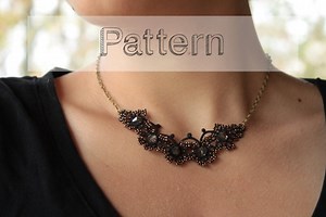 Tatting Pattern for a Necklace - Needle Tatting Lace - Shuttle Tatting or Needle Tatting DIY - Tatting Pattern Frivolity - Etsy Australia