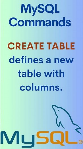 MySQL Command - CREATE TABLE