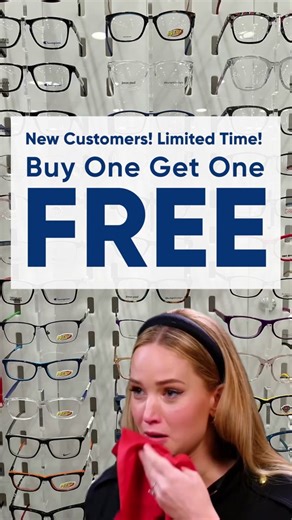 New Eyemart Express Customers: For a limited time, buy 1 pair of glasses, get 1 free, with over 80% of glasses finished in 1 hour! #optical #glasses