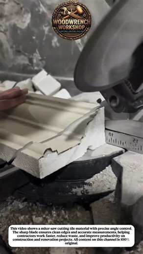 Precision Tile Cutting with Miter Saw | Fast and Accurate Construction Technique