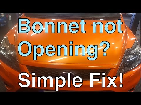 Ford Focus bonnet won't open. How to easily get it open with no body damage.