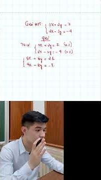 Giải hệ phương trình bằng phương pháp cộng đại số cho hs lớp 9! #studygram #studywithme #math