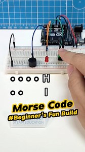 Tap the Button... DOT or DASH? 🔴🔊#Arduino #MorseCode #STEMProjects #ElectronicsDIY #ArduinoProjects #MakersGonnaMake #TechEducation #DIYGadgets #CodingForBeginners #LearnWithArduino | SunFounder OpenSource