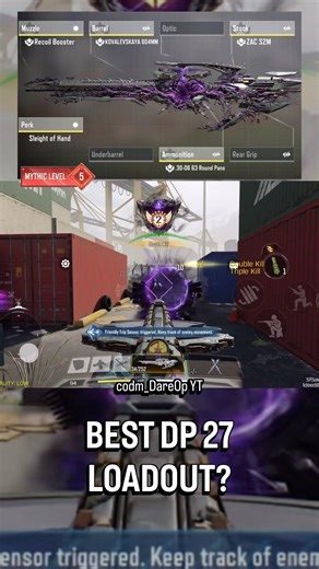 BEST Mythic DP27 Loadout! 🔥 | Necrotic Reliquary 4K Gameplay #callofduty #mythiccodm #dp27 #codm