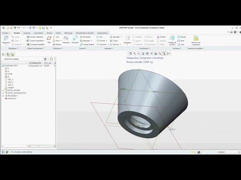 Réalisation d'une pièce de révolution avec Creo