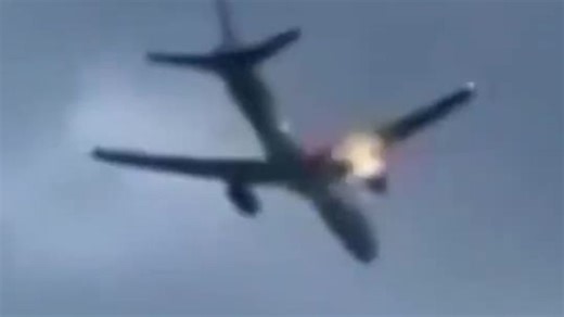 Fire in the sky: Condor plane forced to make emergency landing