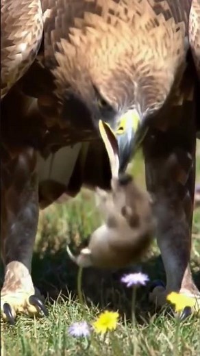Golden Eagle Snatches Gopher! 🦅🐿️ Nature Raw & Real #Shorts