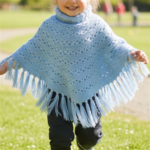 Child Crochet Poncho Pattern PDF, Winter Kids Poncho, Easy Lace Poncho, Toddler Poncho Crochet, Instant Download - Etsy