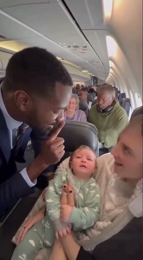 Flight Attendant Calms Crying Baby Like a Pro ✈️👶💖