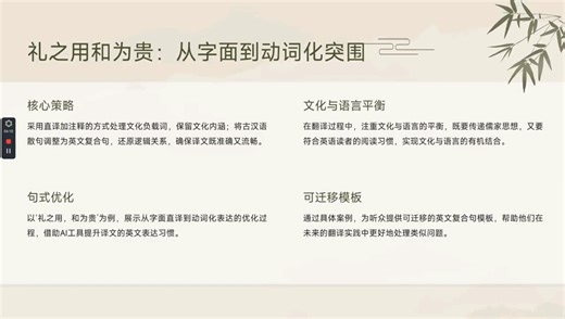 翻译过程实录分析。