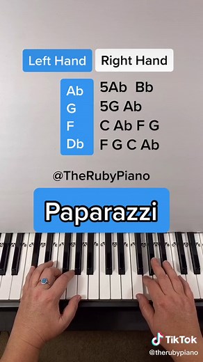 Paparazzi By Lady Gaga Piano Tutorial #pianotutorial #paparazzi #tiktoktaughtme