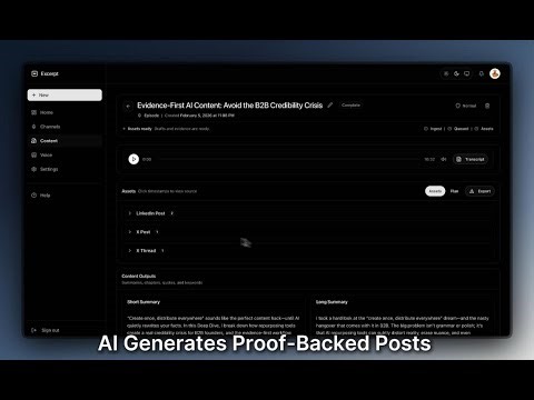 Excerpt | Turn One Podcast Episode into Proof-Backed Social Posts