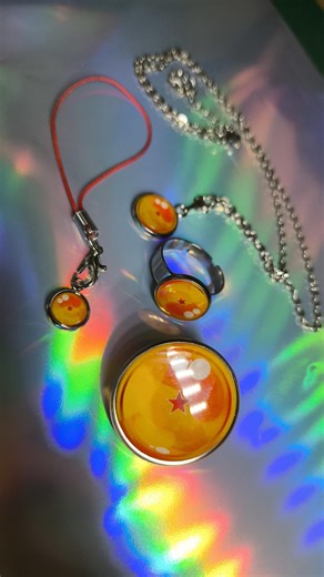 Dragon Ball Jewelry Set | Dragon Ball Z Accessories | Stainless Steel Necklace, Adjustable Ring, Pin & Charm | Anime Gift - Etsy