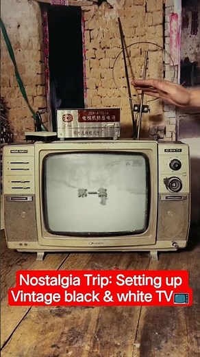 💌Nostalgia Trip: Setting up Vintage black & white TV #nostalgia