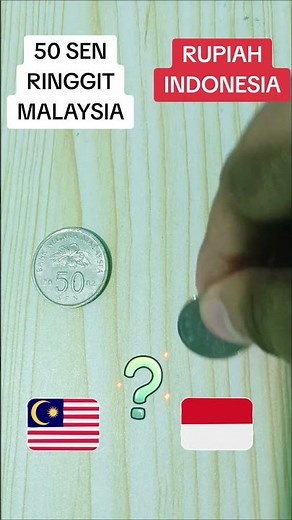 Perbandingan Uang 50 Sen Ringgit Malaysia ke Rupiah Indonesia #shorts #fyp #viral