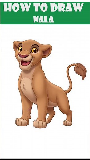 Draw Nala from The Lion King ✏️🦁 #drawingtutorial #drawing #lionking