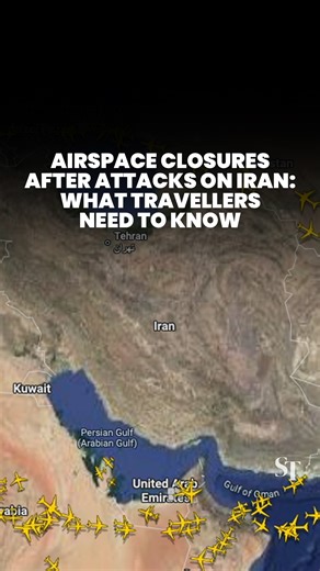 Multiple airspaces over the Middle East have closed after the US and Israel launched attacks on Iran. If you have a flight coming up, here's what you need to know. https://str.sg/v3sD | The Straits Times