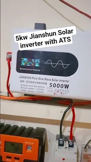 5kw Jianshun Solar inverter with ATS and LVD SSR 24 volts solar set ups #solarpower #solar #free