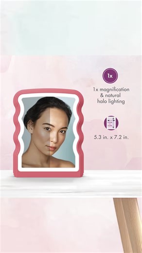 ✨ Say hello to your new beauty must-have: the Berry Blush Wavy Lighted Mirror by Conair! Enjoy soft, natural LED lighting that lasts a lifetime, a sleek tilting design for the perfect angle, and a portable shape that fits anywhere. 💄 Perfect for everyday makeup 🌿 A glow-up essential for your skincare routine 🔋 Battery-powered so you can take it anywhere Available now at @ultabeauty ! 💖 #Conair #BerryBlushMirror #MakeupMirror #SkincareEssentials #BeautyGlowUp #UltaBeauty | Conair Beauty