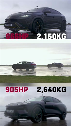 Lotus Eletre R vs Lamborghini Urus Performante Drag Race