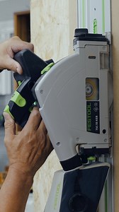 Get accurate cuts even vertically with the NEW guide rail system. www.festool.co.uk/@577043 | Festool