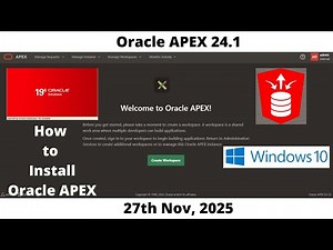 How to Install Oracle APEX 24.1 | DB 19c | Windows 10 | Omar Baig