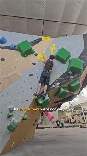 Crimpy Yellow v8 - Edgeworks, BelRed #bouldering #climbinggym #indoorclimbing