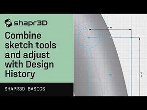 Combine sketch tools and adjust with Design History: Motorcycle Handlebar, part 2 | Shapr3D Basics