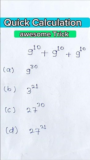 How to Add Exponents Fast #education #maths #math #mathtricks