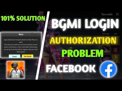 BGMI Login Authorization Failed Facebook Problem Solution | How to Fix BGMI Facebook Login Error