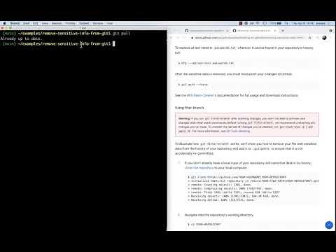 Removing sensitive information from git history