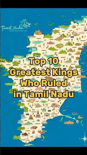 Top 10 Greatest Kings Who Ruled in Tamil Nadu 👑 #top10 #facts #history #tamil #tamilshorts #fact