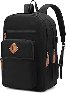NEOREAL Laptop Backpack for Work, College, Travel, Daily Backpacks for Men Women, Computer Bag Fits 15.6 Inch Notebook, Black