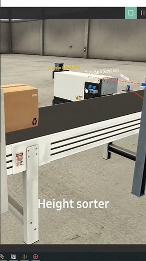 plc Allen Bradley micrologix 1100 with Factory IO height sorter scene.