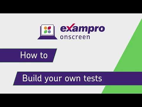 Exampro Onscreen - How to build a test